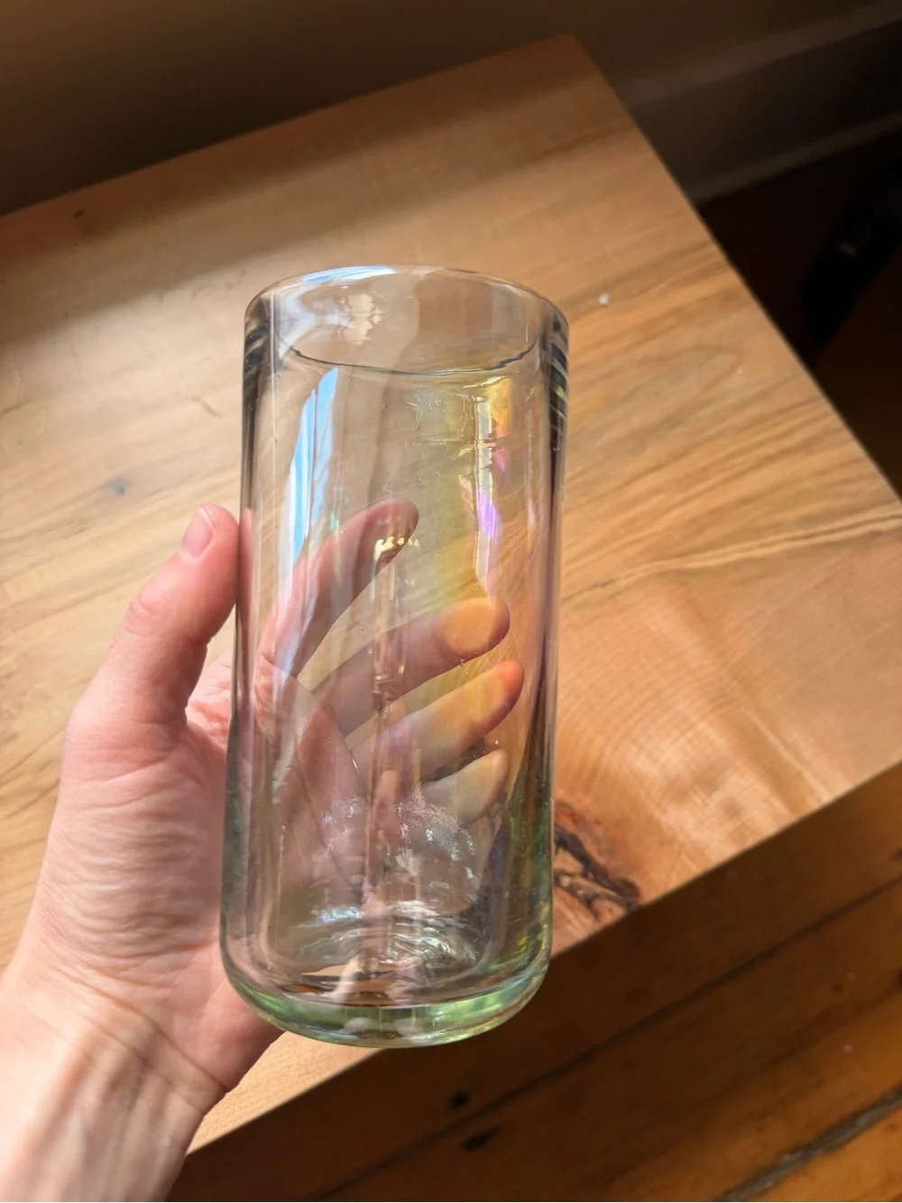 West Elm Iridescent Recycled Glaaa Mexican Highball Glasses Set of 6